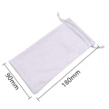 Wholesale Microfiber Protector Container Material eyeglass pouch Soft sunglasses drawstring bags